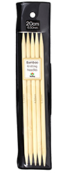 Tulip - 8" (20cm) Bamboo Knitting Needles (5 pcs) : 6.50mm