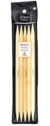 Tulip - 8" (20cm) Bamboo Knitting Needles (5 pcs) : 8.00mm