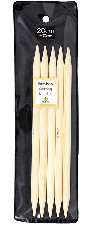Tulip - 8" (20cm) Bamboo Knitting Needles (5 pcs) : 9.00mm