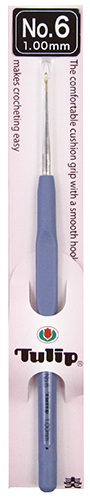 Tulip - Etimo Steel Crochet Hook w/ Cushion Grip : Size 6  (1.00mm)