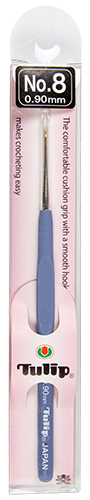 Tulip - Etimo Steel Crochet Hook w/ Cushion Grip : Size 8  (0.90mm)