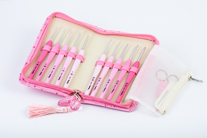 Tulip - Etimo Crochet Hook Set w/ Cushion Grip (13 pcs) : Rose Lace