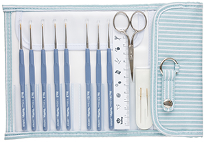 Tulip - Etimo Steel Crochet Hooks Set : Royal Silver